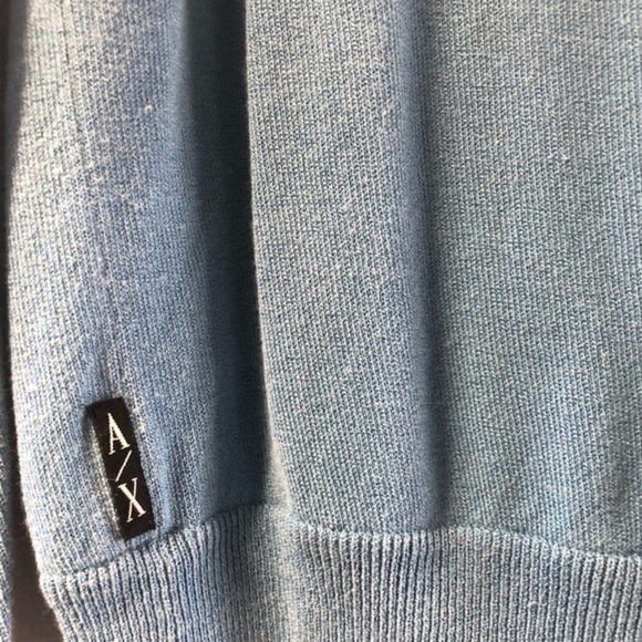 Womens Armani Exchange button up sweater, medium, baby blue - Picture 5 of 5